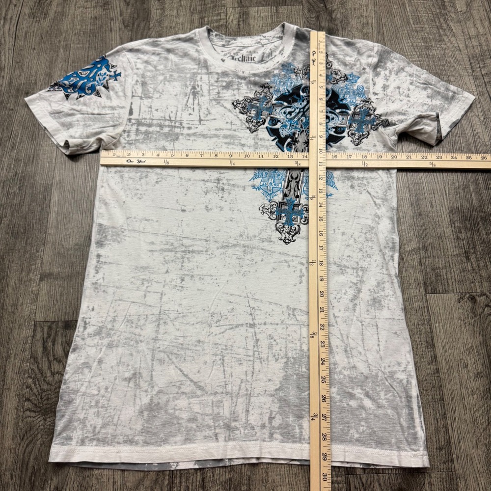 Archaic by Affliction T-Shirt Gothic Cross Graphic Y2K Grunge MMA Tee - Picture 3 of 4